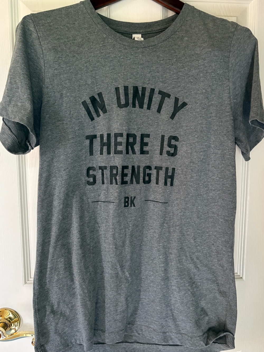 Bella Canvas Brooklyn Museum Gray 'In Unity There Is Strength' Short Sleeve Tee